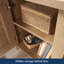 Table de chevet, finition brune