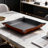 Orange Handmade Leather Tray - Nordic Style Ins Decor, Waterproof & Scratch-Resistant, Multi-Purpose Jewelry Organizer For Watches, Rings, Keys, Snacks, Fruits, Home Decorative Tabletop Tray-1419145443