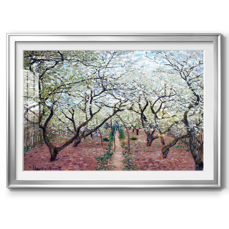 Orchard In Bloom, 1879, reproduction d'art sur papier, H 27 po x l 39 po x P 1,5 po, Argent