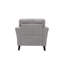 Chaise en tissu tissé gris clair Damian-122253975