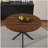 Retractable dining table, round dining table, extendable dining table, 6-person carbon steel base, modern and simple solid wood veneer dining room furniture (42 inches extended to 58 inches)-72828257-72828260