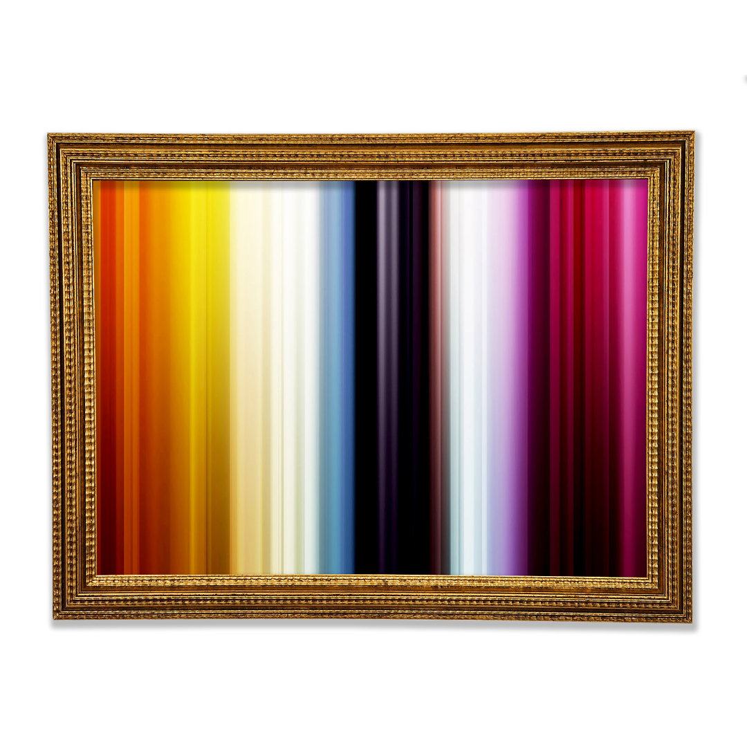 Gerahmtes Leinwandbild Rainbow Stripes