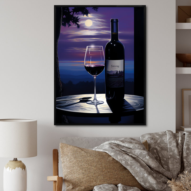 Shiraz Silhouette I - impression, H 20 po x l 12 po x P 1 po, Cadre flottant noir