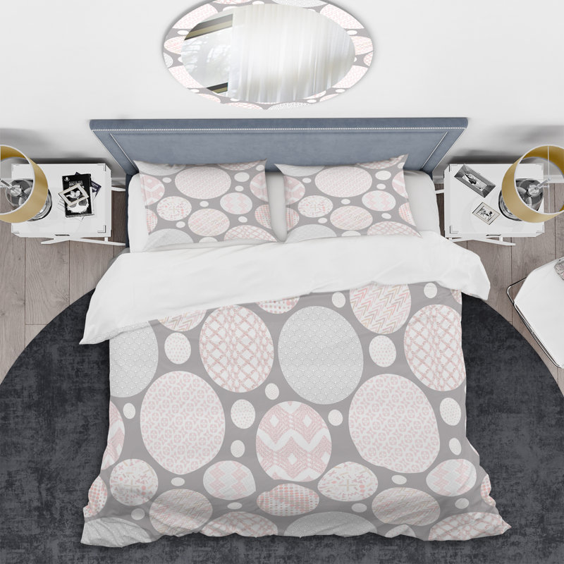 Cream Microfiber 3 Piece Duvet Cover Set, Full/Double Duvet Cover + 2 Standard Shams
