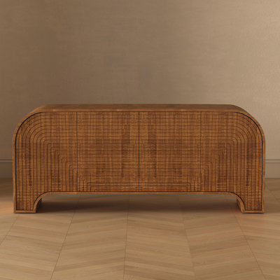 Tressa 72" Solid Wood Sideboard in Walnut (4-Door)