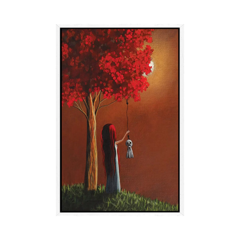 Now She Won't Be Alone III - Painting on Canvas, 66.04 cm H x 45.72 cm W, White Framed