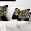 Arbre coloré abstrait - coussin imprimé forêt-29288801-89811931