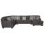 3 - Piece Upholstered Sectional with 10 Accent Pillows Included-73717867