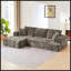 Canapé modulaire surdimensionné en L Chenille-1243703940