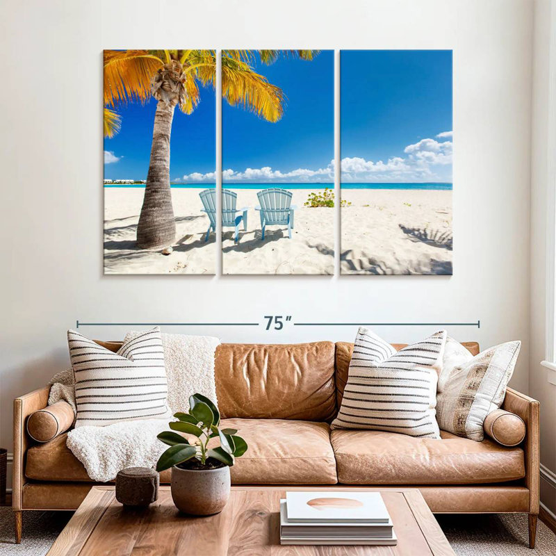 Plage tropicale Gillard Anguilla Island, H 42 po x l 65 po