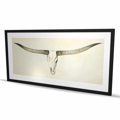 Imprimé crâne de bœuf Longhorn | Décoration intérieure encadrée