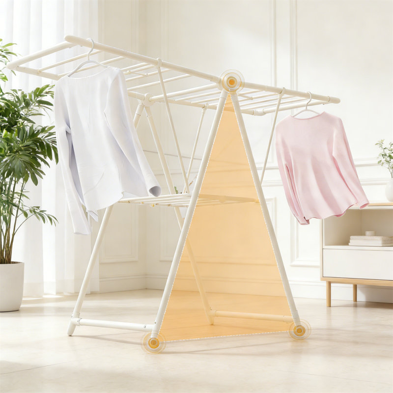 Metal Foldable Freestanding Drying Rack, White