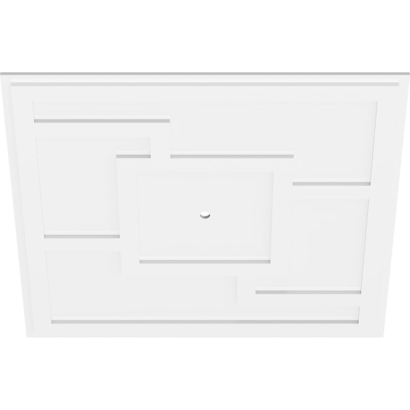 38"OD x 1"ID x 13 1/4"C x 1"P Knox Architectural Grade PVC Contemporary Ceiling Medallion, 1" H x 38" W x 38" D