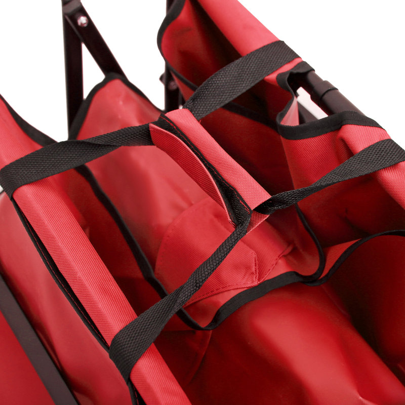 Chariot de plage pliant Wagon Garden (rouge), H 46,46 po x l 40,55 po x P 21,26 po, Rouge