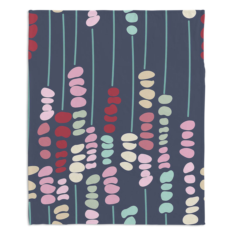  Couverture Sticks and Stones 1, 68 po x 80 po, Mauve