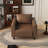 Delana 37.8" Wide Faux Leather Armchair-123327079