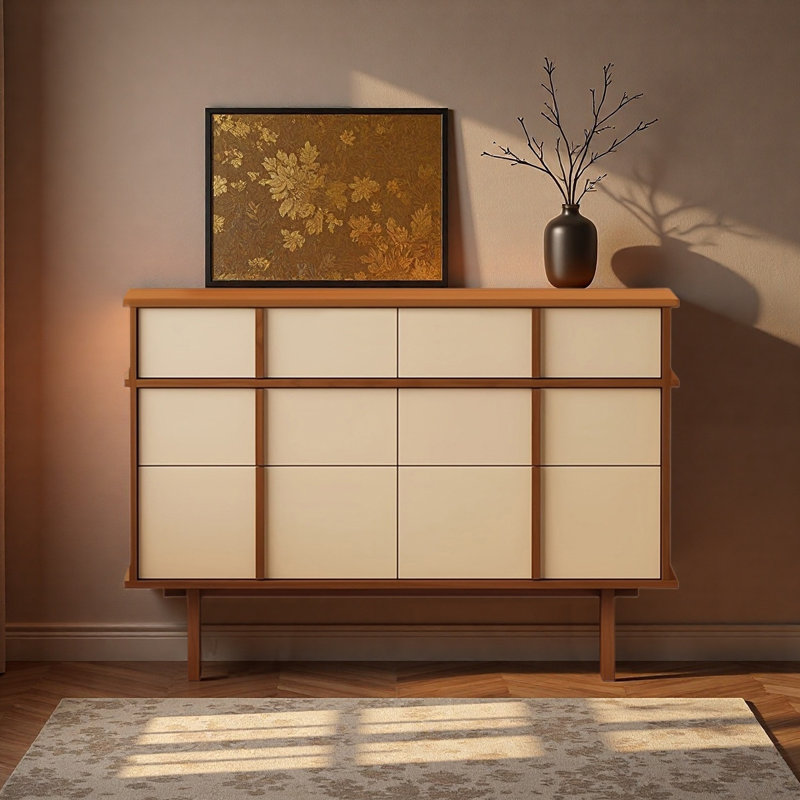 Deeley, Beige/Walnut