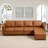 5-Piece Modern Upholstered Sectional Sofa-1334258794-1334258795