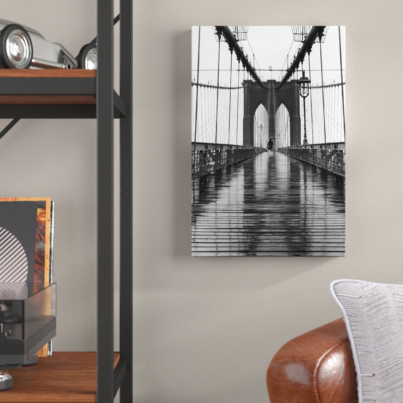 Pont de Brooklyn par Christopher Bliss - estampe numérique sur toile tendue avec châssis, H 26 po x l 18 po x 1,5 po, Toile