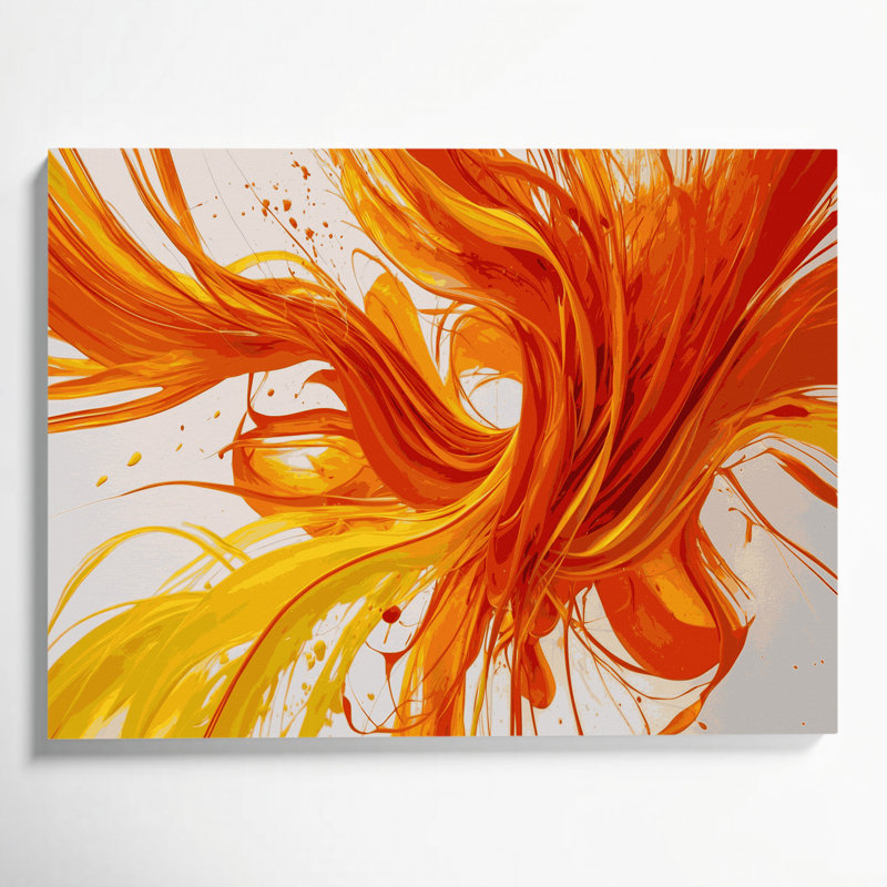 «Lyrical Abstraction», art mural sur toile brune, H 24 po x l 36 po