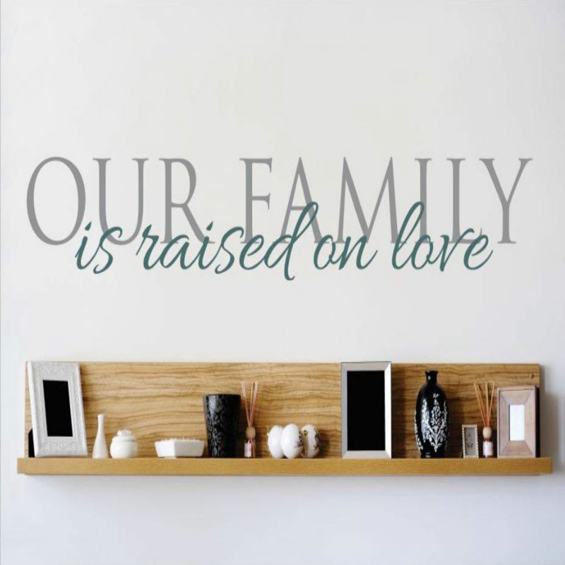 Text & Numbers Wall Decal, 6" H x 30" W x 0.16" D, Green/Gray
