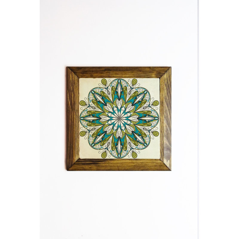 Superbe peinture encadrée décorative, 10,2 po x 10,2 po | Œuvre d'art 100% pierre avec cadre 100% bois (épaisseur: 0,8 pouce) | Impression UV pour des couleurs éclatantes | Parfait pour la décoration intérieure et les cadeaux uniques