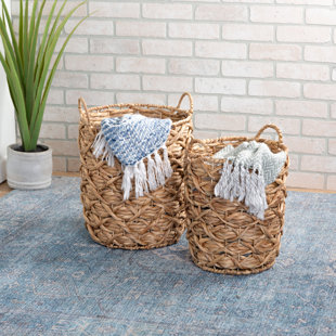 Bay Isle Home Saisha 3 Piece Wicker Basket Set Bay Isle Home