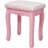 Princess Vanity Desk Set with 360° Rotating Mirror, 4-Drawer Wooden Makeup Table for Room, Ample Storage and Comfortable Stool-879545231