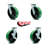 4 Piece Polyurethane on Cast Iron Caster Set