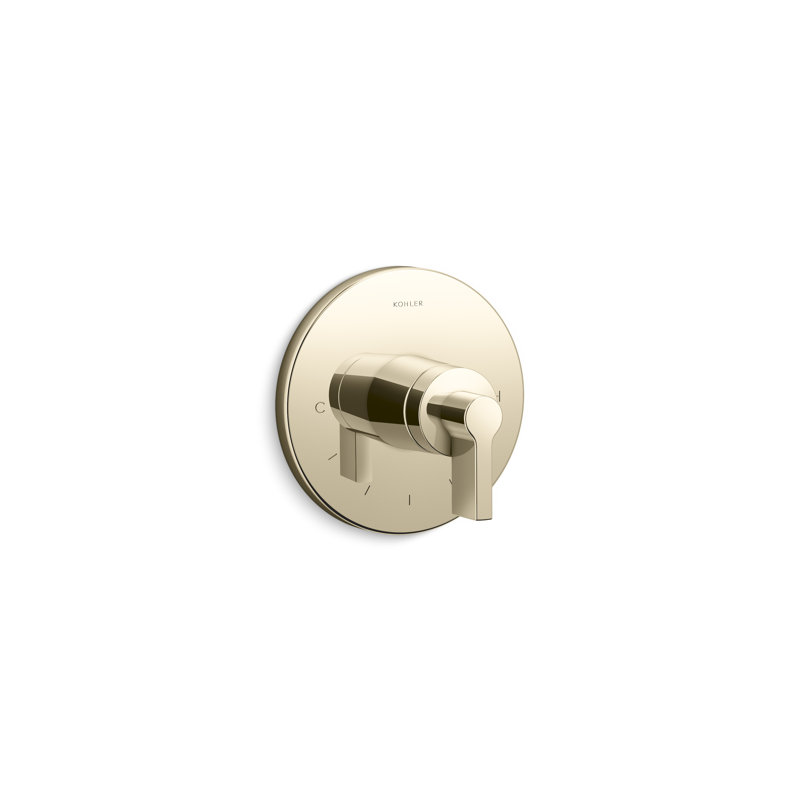 Garniture de soupape thermostatique Composants ™ avec poignée levier, Or riche de style français