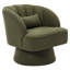 Fauteuil d'appoint moderne pivotant en tonneau, fauteuil rembourré à 360 ° avec dossier rayé et rembourrage moelleux-1064674034