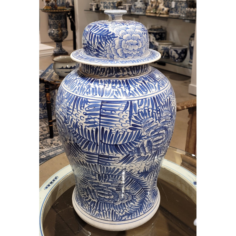 Handmade Porcelain China Ginger Jar