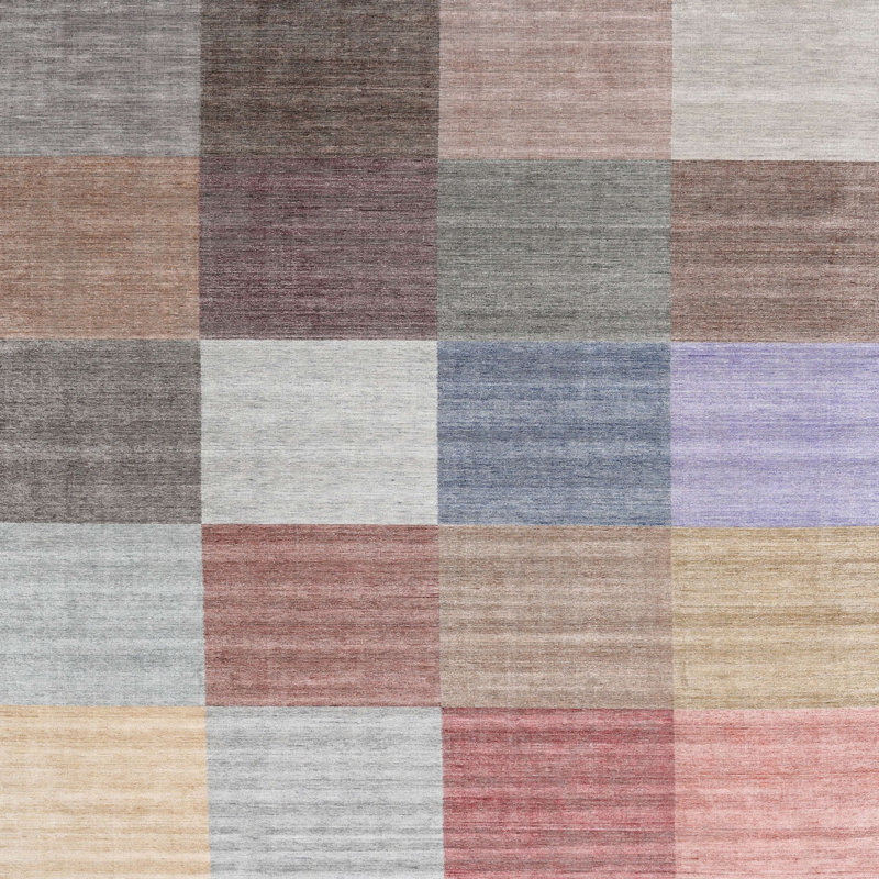 Geometric Indoor Rug, Square 3'