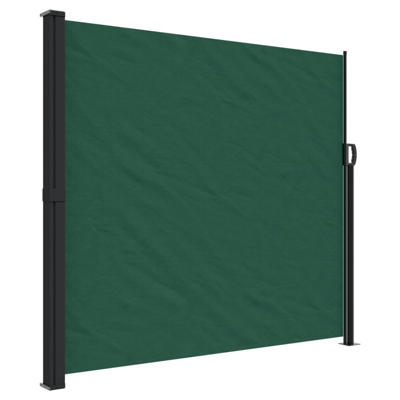 Retractable Side Awning, 180cm H x 600cm W, Dark Green