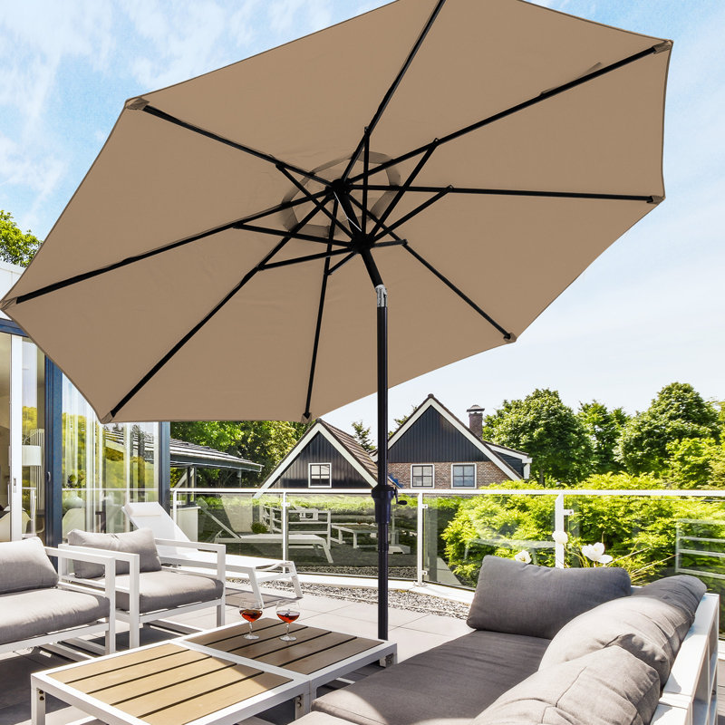 Parasol de marché Market, H 100 po x l 120 po x P 120 po, Tanné