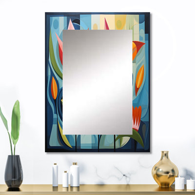Green Mid Century Mod Nature II - Mid-Century Wall Mirror