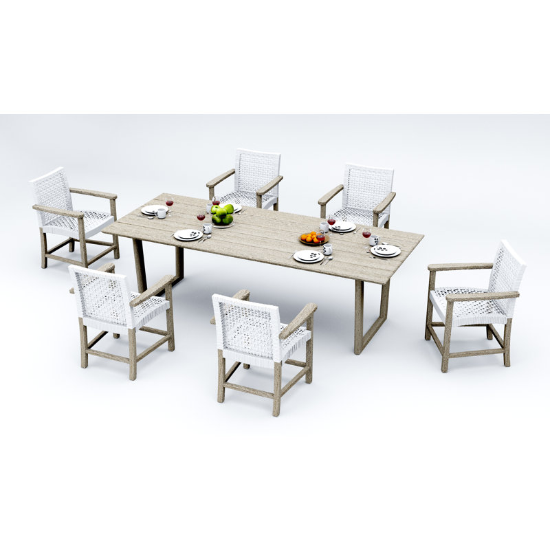 Ensemble de table d'extérieur rectangulaire L 98 po, 6