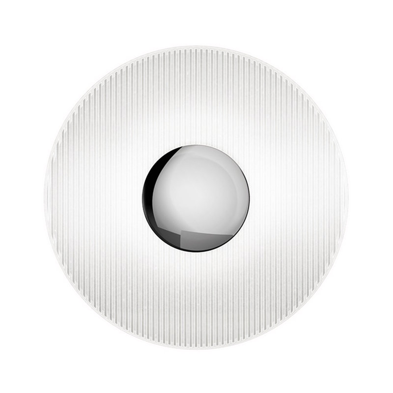 Meclisse 1 - Light LED Flush Mounted Sconce, Polished Chrome, Etched