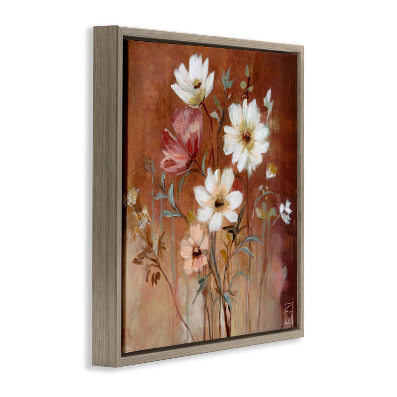 Cadre flottant de la collection Mocha Flowers, design par Sara Culpepper, Cadre flottant orme Montalcino, H 18 po x l 18 po