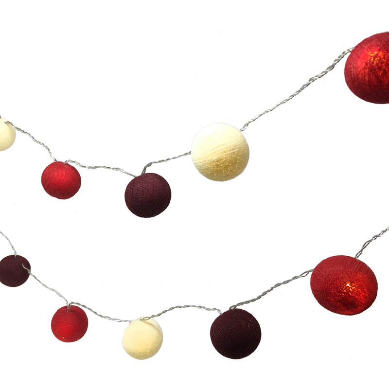 Misti LED Cotton Ball String Light, 30 Lamps - 8 Metre Long
