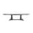 Bordeaux Oval Glass Top Solid Wood Base Dining Table