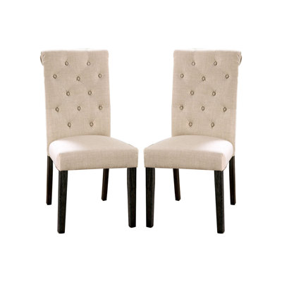 Set of 2 Fabric Upholstered Dining Chairs