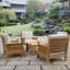 Luxe Outdoor 5 - Piece Teak Conversation Set-568616640
