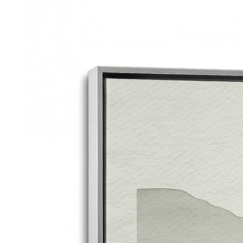 «Whispering Ridge Silhouette I», reproduction sur toile roulée, Cadre flottant en chrome poli
