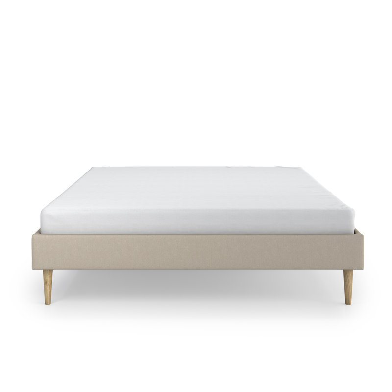Lucinda Upholstered Bed, Beige, Double (4'6)