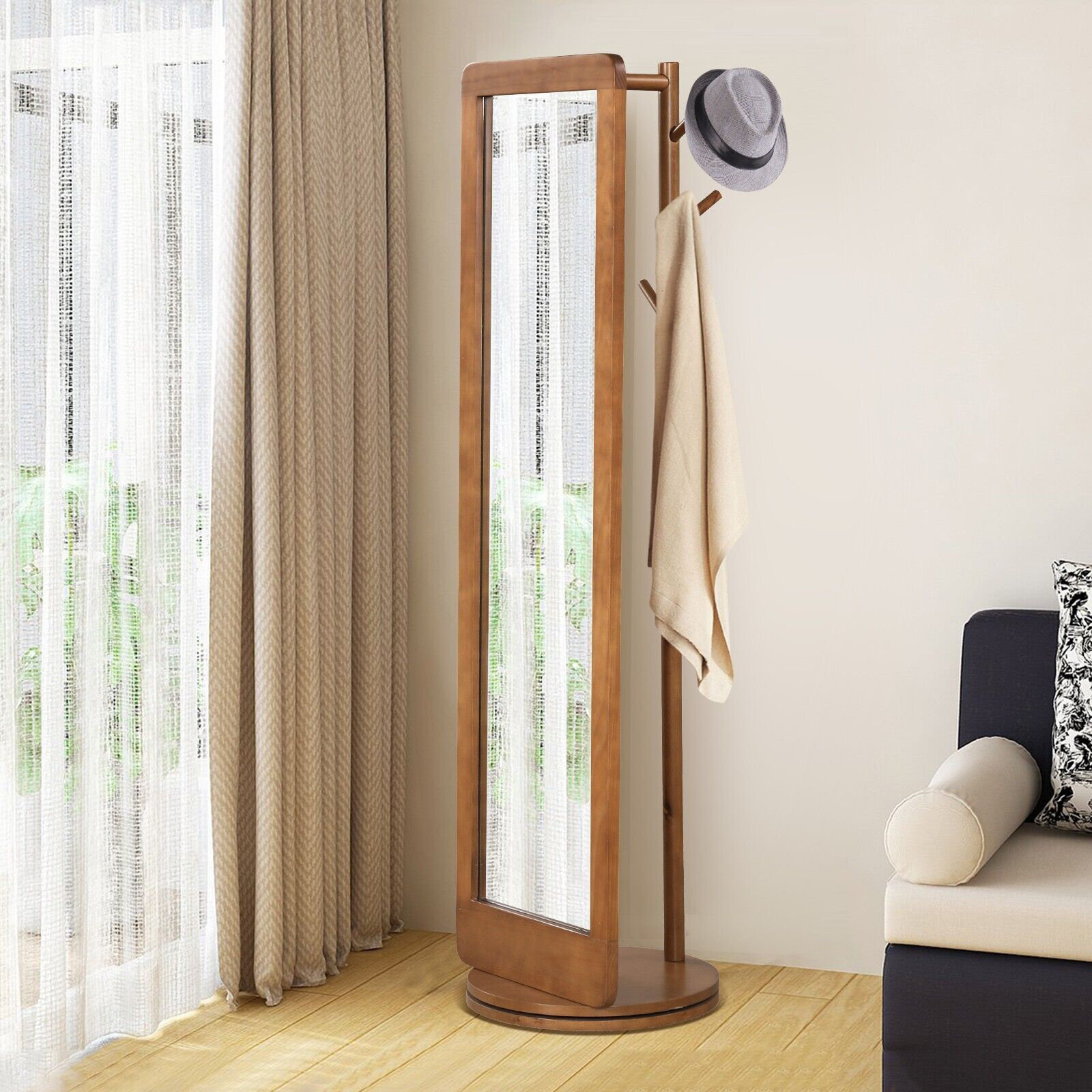 Latitude Run Full Length Mirror 2-In-1 Freestanding Dressing Mirror W ...