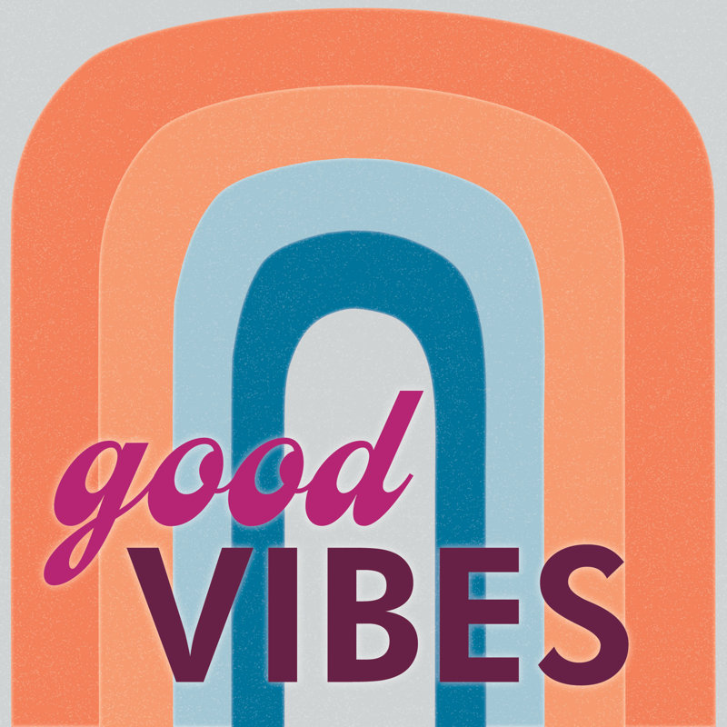 Good Vibes Rainbow - Wrapped Canvas Painting, 30cm H x 30cm W x 3.8cm D