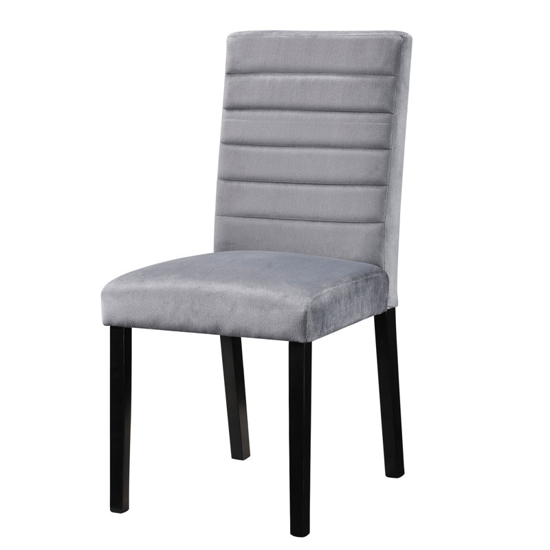 Fauteuils d'appoint décontractés en velours gris, 2 pièces, cadre en bois noir, 2 pièces pour le souper