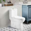 Elongated Toilet, 1.1/1.6 , Comfort Height Floor Mounted, Ceramic, White, Soft Close Seat, & Approved Ceramic Mounted Height,