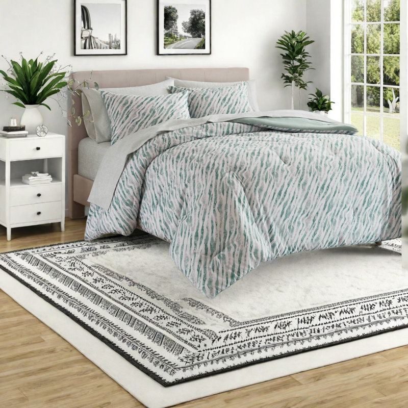 Striped and Abstract Comforter Set